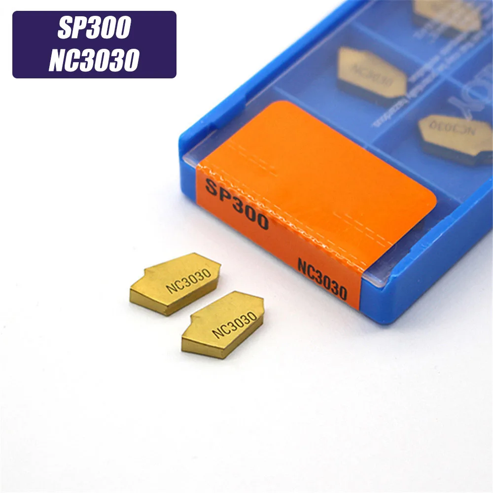 

10PCS SP300 NC3030 grooving carbide inserts lathe cutter turning tool Parting and grooving tool Parting off SP 300