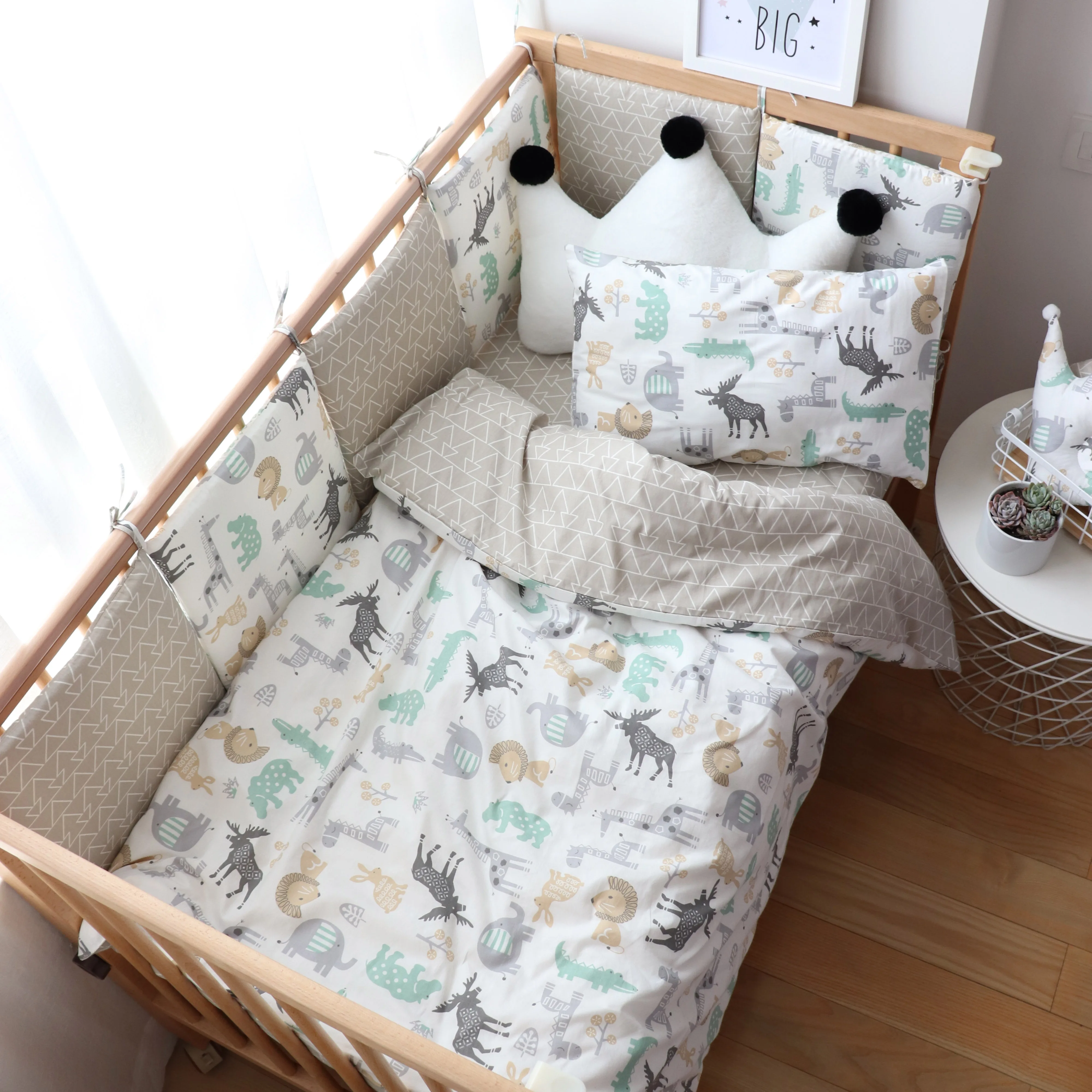Baby Bedding Set Nordic Cotton Woven for Newborns Kid Crib