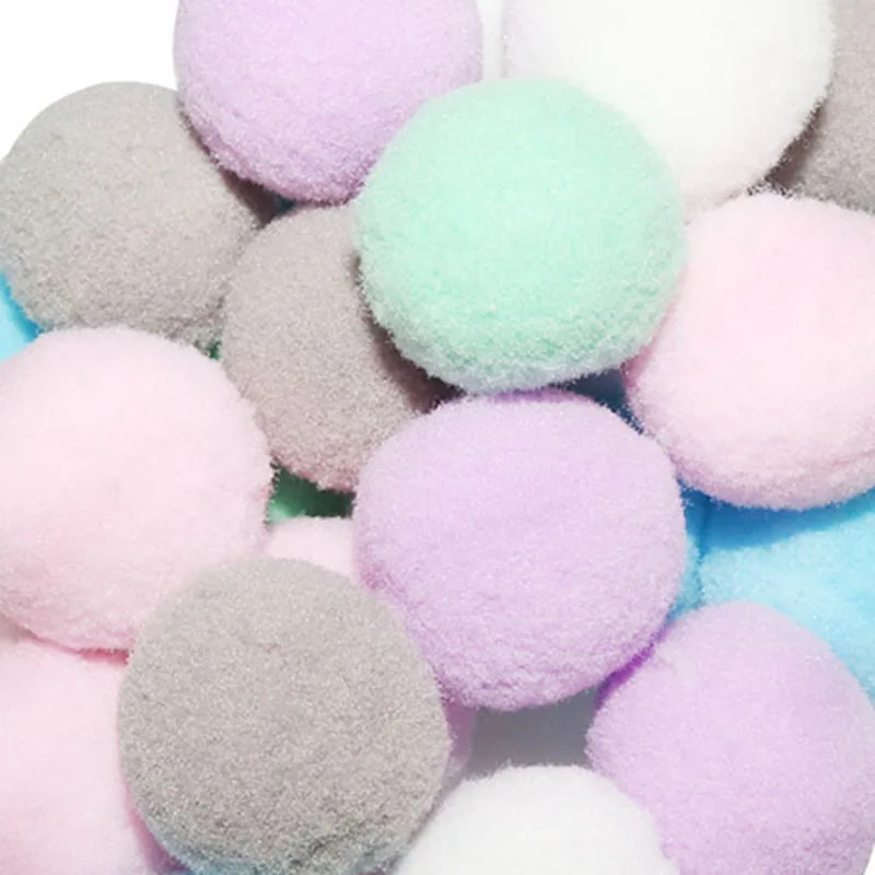 Cat Pompoms Colorful Cat Toys for Indoor Cats To Catch Chase, Plush Scratching DIY Kitten Chew Toys, Interactive Toys for Cats