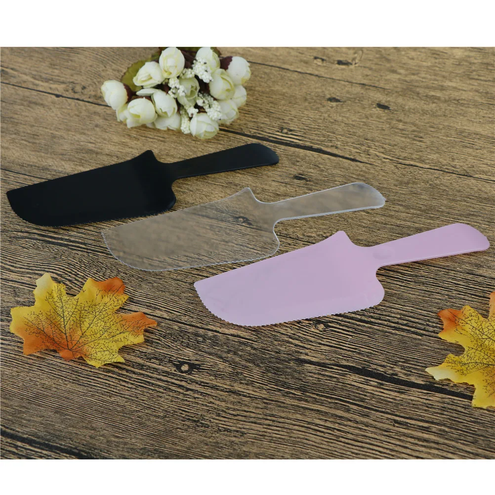 1PC Plastic Spatula Fondant Pastry Cake Cutter Cake Cream Knife Smoother Icing Frosting Spreader Diy Tool 3 Colors