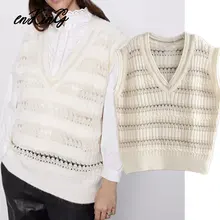 Зимние женские свитера za, женские винтажные свитера в английском стиле, вязаные свободные свитера vneck, женские пуловеры, топы