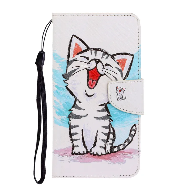 Elegant Painted Leather Wallet Flip Case - Premium Book-Style Cover