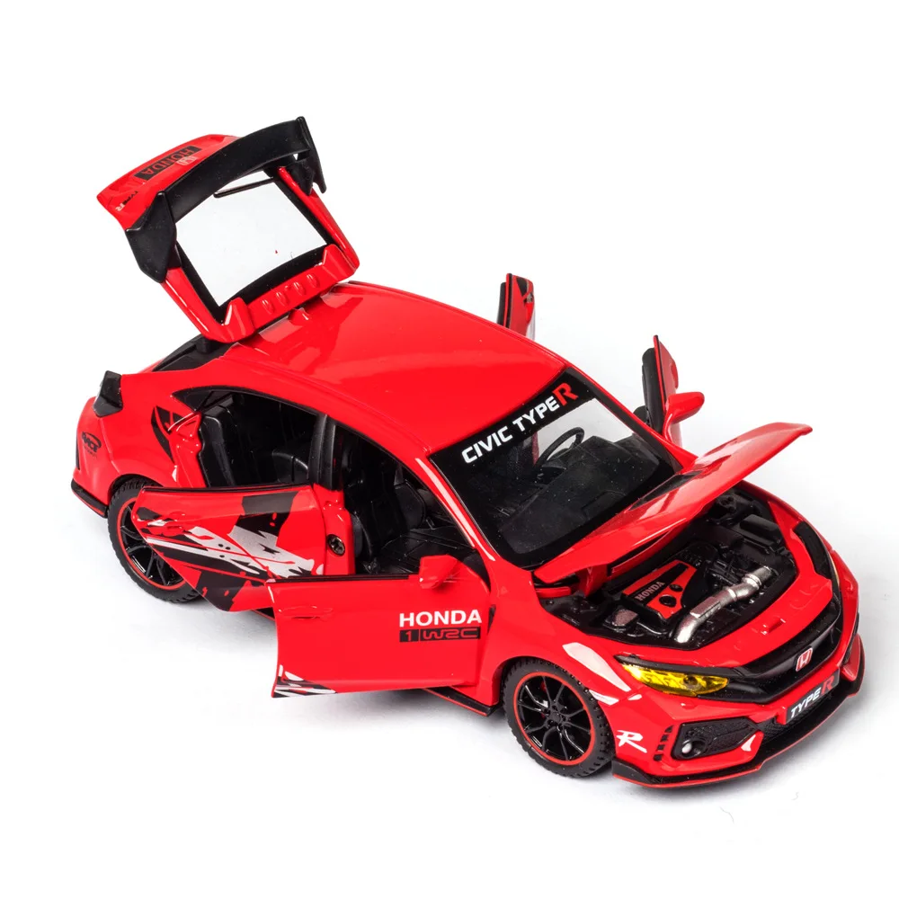 1:32 HONDA CIVIC TYPE R игрушечный автомобиль металлическая игрушка Diecasts модель