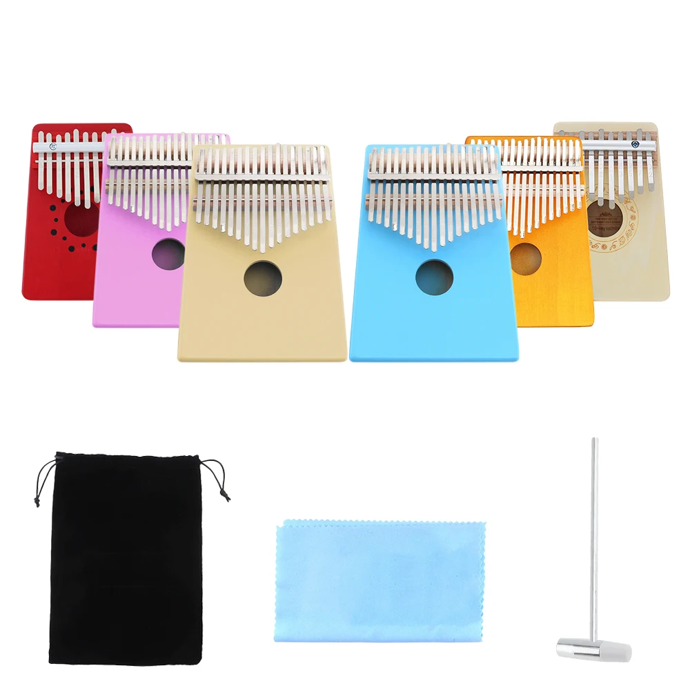 17/10 клавиши пианино Пальчиковое Kalimba Одиночная доска сосна Mbira клавиатура