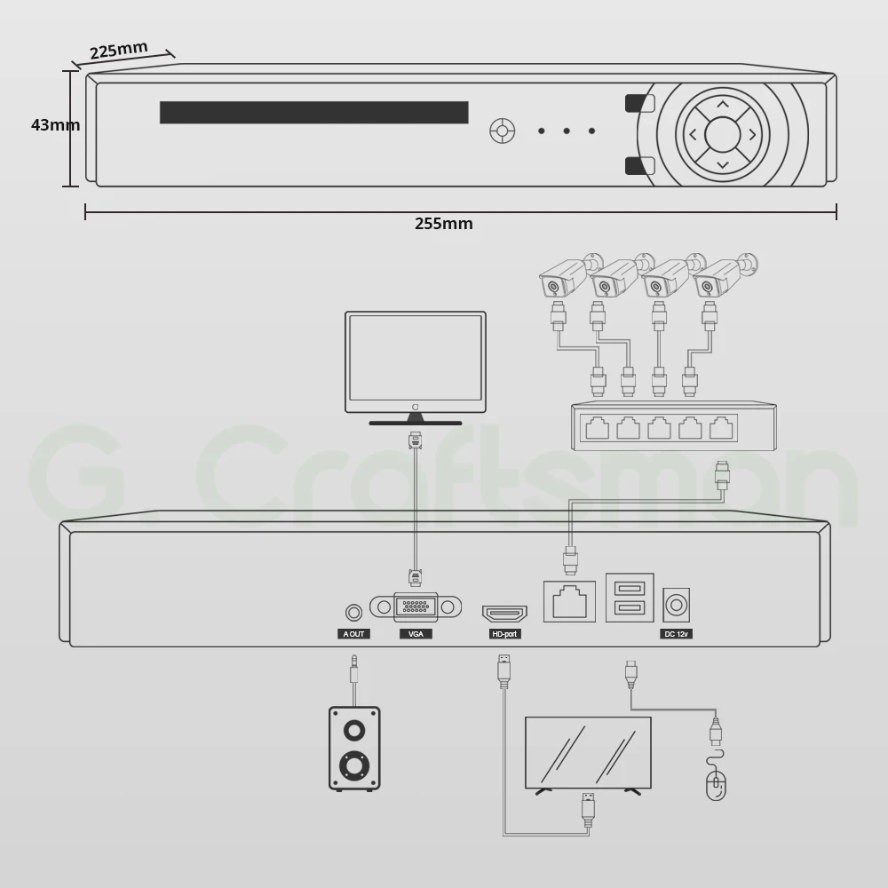 XMeye 16ch 4K NVR Face Recognition H.265+ Onvif Network Video Recorder 1 HDD 24/7 Recording IP Camera Onvif P2P System Network Video Recorder