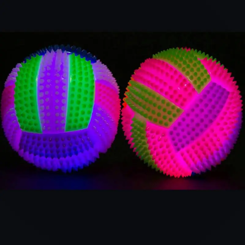 Мигающий светодиодный светильник в форме футбольного мяча для домашних собак, забавные детские забавные игрушки, интерактивные жевательные игрушки для кошек, маленьких и больших собак