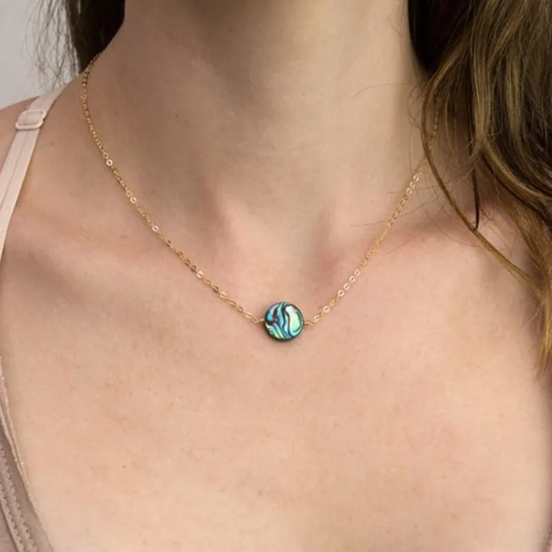 Ожерелье из абалона ожерелье ракушек пава женское пляжное свадебное для