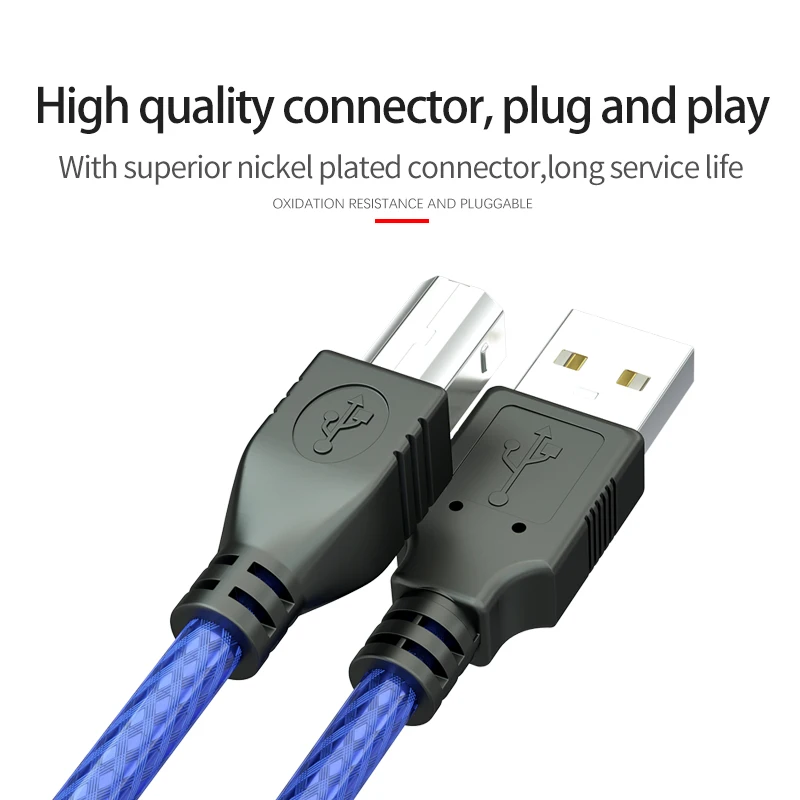 USB Printer Cable with Active Repeater USB Type A Male to B Male Printer Cord 5m 10M 15M 20M IC Amplifier Cable USB 2.0 Printer