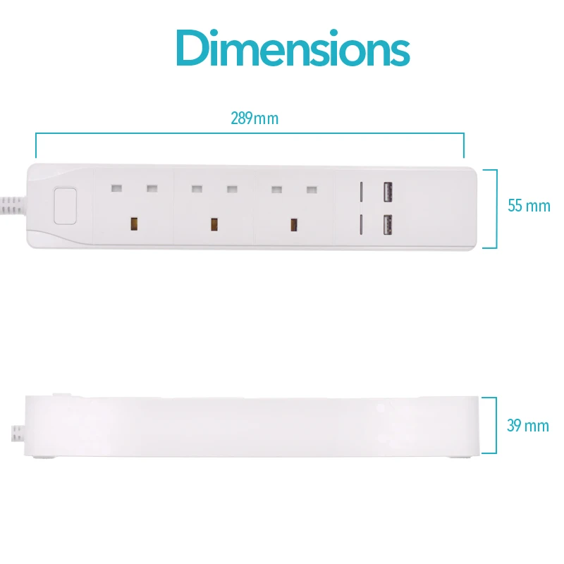 Умный дом электронный силовой разъем Быстрая зарядка 2 USB+ 3 гнезда стандартный разъем интерфейс расширение Великобритания