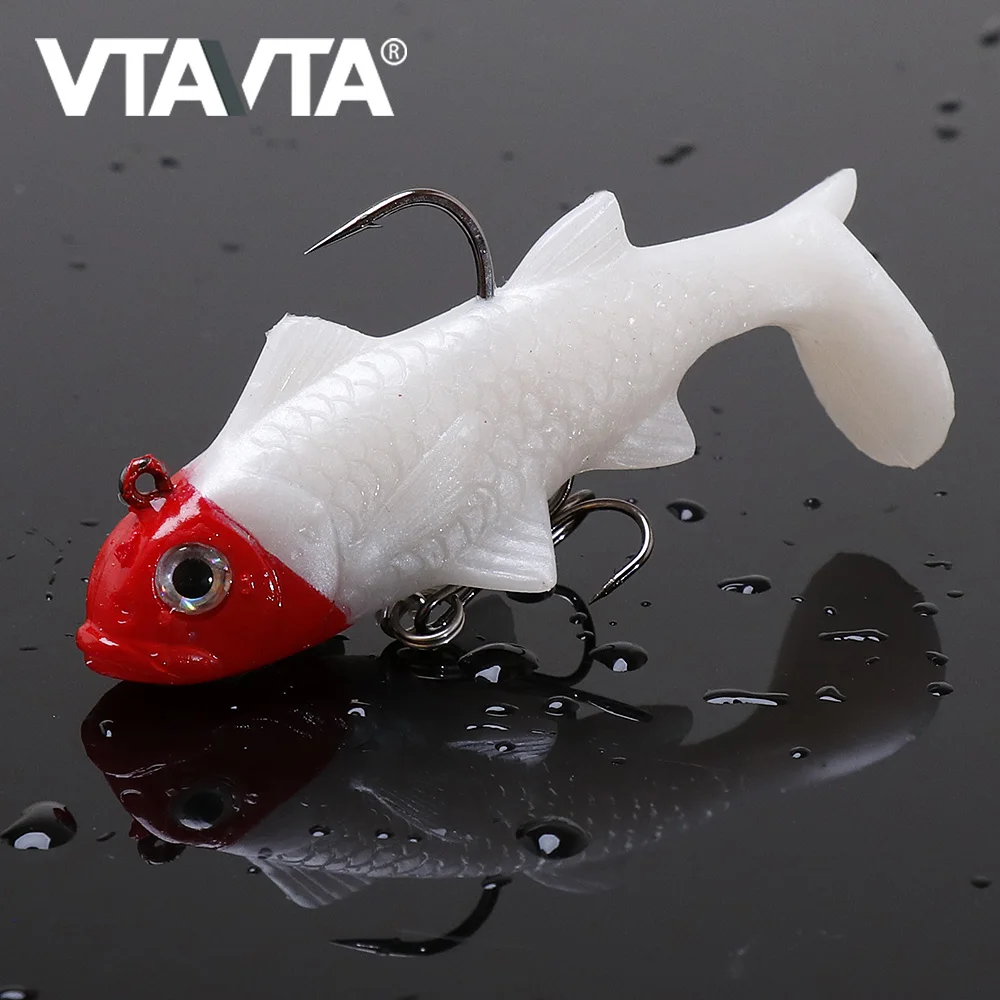 VTAVTA 6 см 7 8 Swimbait джиг головная Мягкая приманка Shad искусственная силиконовая для