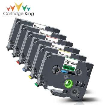 

6PCS 12mm TZ TZe-231 TZe131 TZe431 TZe531 TZe631 TZe731 Label Tape Laminated Ribbon Compatible for Brother P-touch Printer