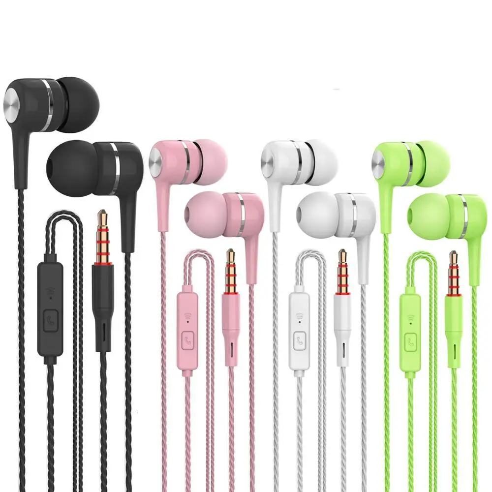 

S12 Sport Earphone wholesale Wired Super Bass 3.5mm Crack Colorful Headset Earbud with Microphone Hands Free for Samsung
