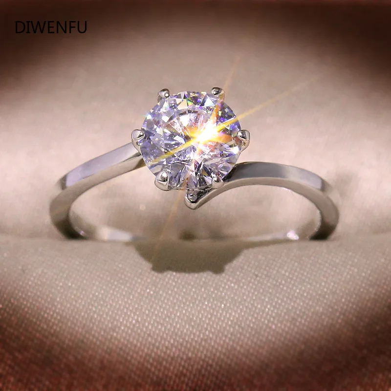 

Womens Engagement Silver 925 Ring Silicone Filled Womens Engagement Diamond 925 Silver Rings Silver Wedding Rings for Luxury