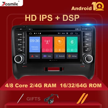 

IPS DSP 2 Din Android 10 Car Multimedia Player For AUDI TT MK2 8J GPS Navigation Radio DVD Head unit Stereo Audio 8 core 4GB 64G