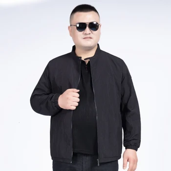 

10XL 8XL 6X Mens Jackets Autumn Casual Coats Solid Color Mens Stand Collar Zipper Jacket Male Bomber Jacket Men Casual Outerwear