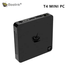 Beelink T4 мини-ПК Intel Atom X5 Z8500 четырехъядерный Windows 10 мини-ПК 4K HTPC с 4 Гб ОЗУ 64 Гб ПЗУ USB 3,0 HD-MI и DP