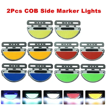 

2x 24V LED Car COB Side Marker Lights External Indicator Clearance Warning Light Tail Signal Lamp For Truck Trailer Lorry Van RV