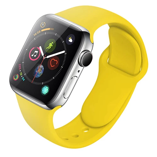 Силиконовый ремешок для часов Apple Watch 5 4 44 мм 40 мм спортивный ремешок для iWatch серии 3 2 1 38 мм 42 мм полосы - Цвет ремешка: color 15