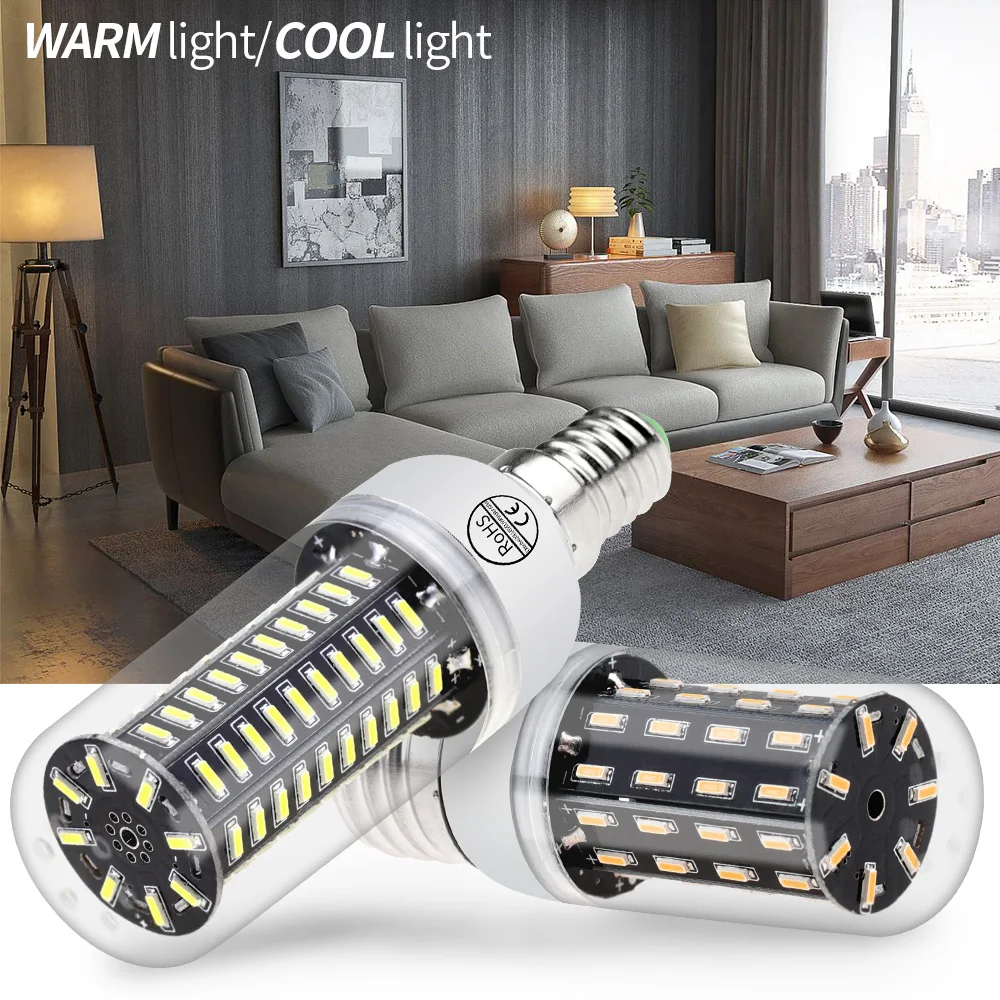 

E14 LED Lamp 220V LED Bulb E27 Corn Bulb 38 55 78 88LEDs Light SMD4014 Lampada Chandelier Candle Lighting Energy Saving Bombilla