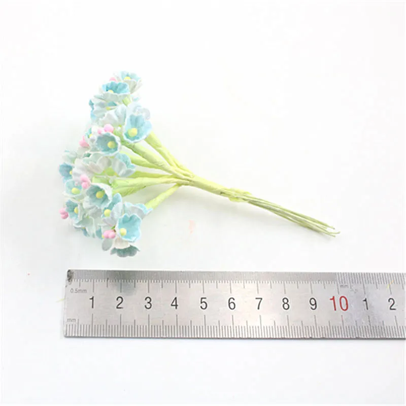 8 шт искусственный мини бумажный цветок букет из роз для свадьбы украшение дома цветок Скрапбукинг DIY цветок дешевый поддельный цветок