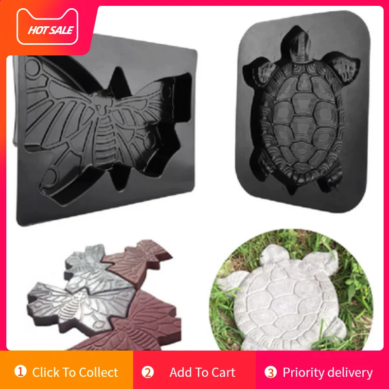 Пластиковая форма в форме черепахи для самостоятельного изготовления бетонных