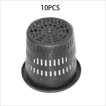 

10Pcs Round Plastic Mesh Pot Net Cup Basket Flower Pan Hydroponic Aeroponic Planting Basket 2020 New Arrival For Home Diy