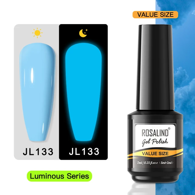 ROSALIND Gel Nail Polish Glitter Gel For Manicure Art Semi Permanent Hybrid Varnish Need UV LED Base Top Coat Nail Polish RAI-JL133