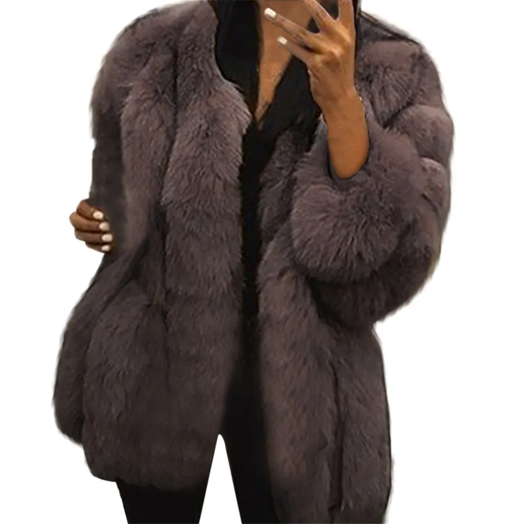 

Fashion Mink Coats Women 2019 Winter Top Faux Fur Coat Elegant Warm Outerwear Fake Fur Jacket Chaquetas Mujer Plus Size S-5XL
