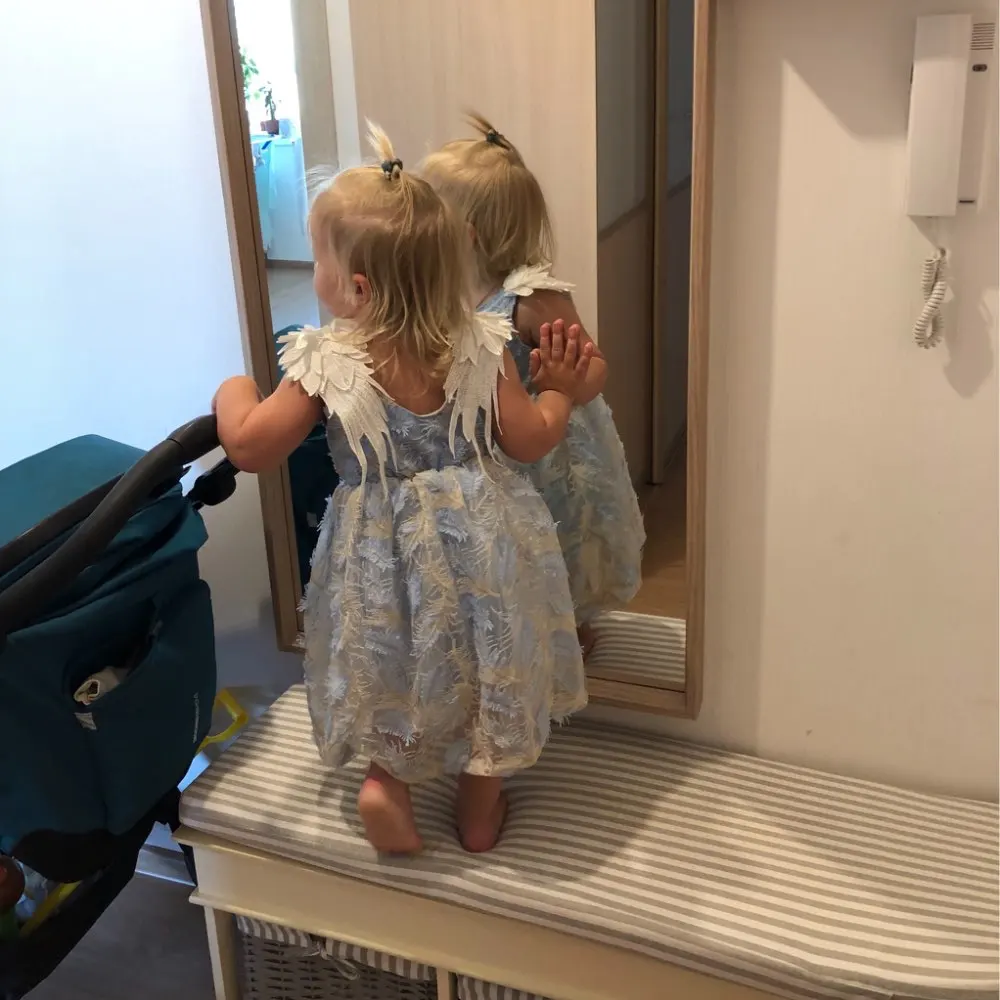 3 лет детей ясельного возраста летняя одежда для девочек на день рождения платья ангела 1-9Years для маленькой девочки 3D крыло Свадебные платья перья