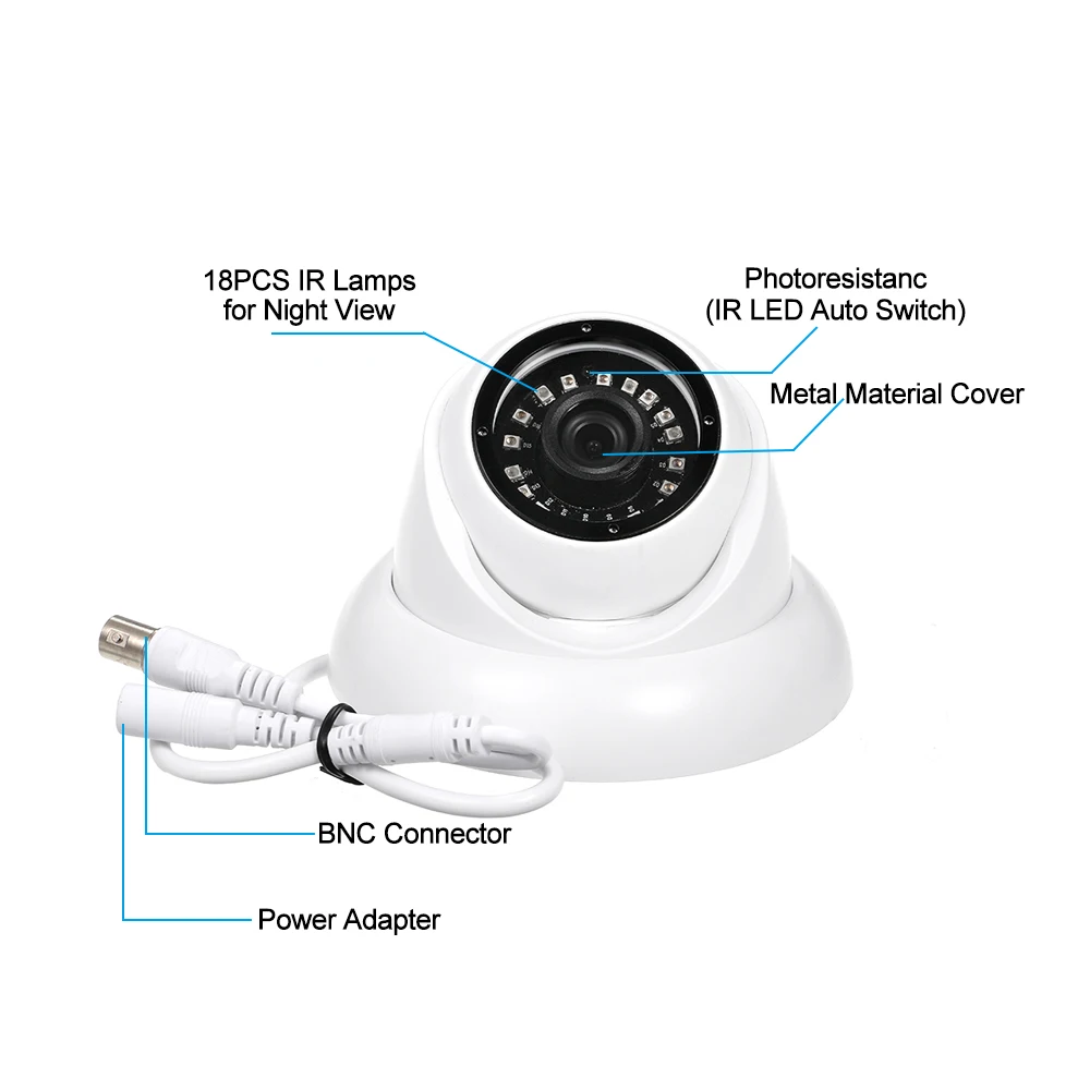 Металлическая камера видеонаблюдения водонепроницаемые камеры безопасности наружного видеонаблюдения обнаружения движения 1080P пуля камера безопасности