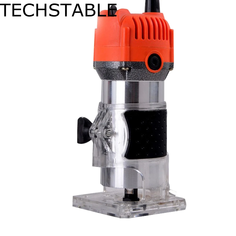 Electric Trimmer300W Durable Copper Motor Carving Machine 6.35mm Electric Woodworking Trimmer Power Tool Wood DIY