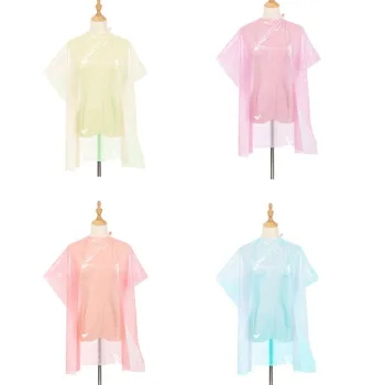 

50Pcs/Set Hairdressing Colorful Cape Waterproof Hair Cutting Dyeing Clothes Manteau Apron Wrap Pro Salon Barber Styling Tools