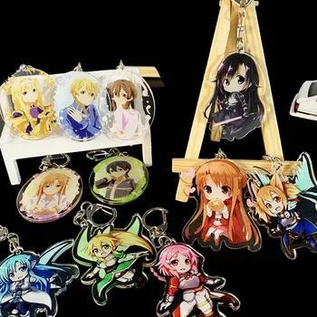 

Anime Sword Art Online Acrylic Keyring Keychain Key Chain Cute Cartoon Keychain 2020 New Anime Model Keychain Pendant Gifts