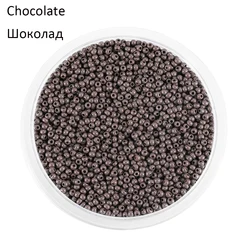 Vibrant Czech Glass Seed Beads - 2mm Round for DIY Jewelry and Crafts (Chocolate)