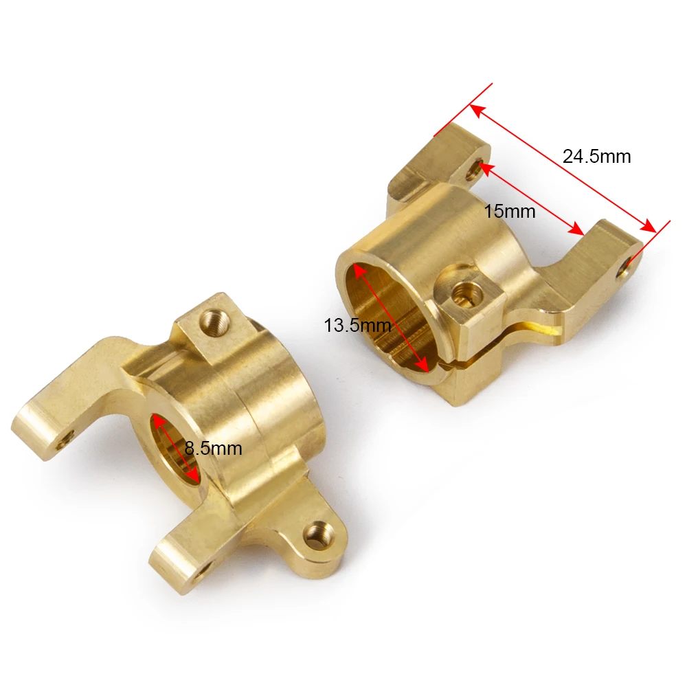 YEAHRUN 1 пара сверхмощная латунная ПЕРЕДНЯЯ СТУПИЦА для SCX10 90046 1/10 RC гусеничные противовесы