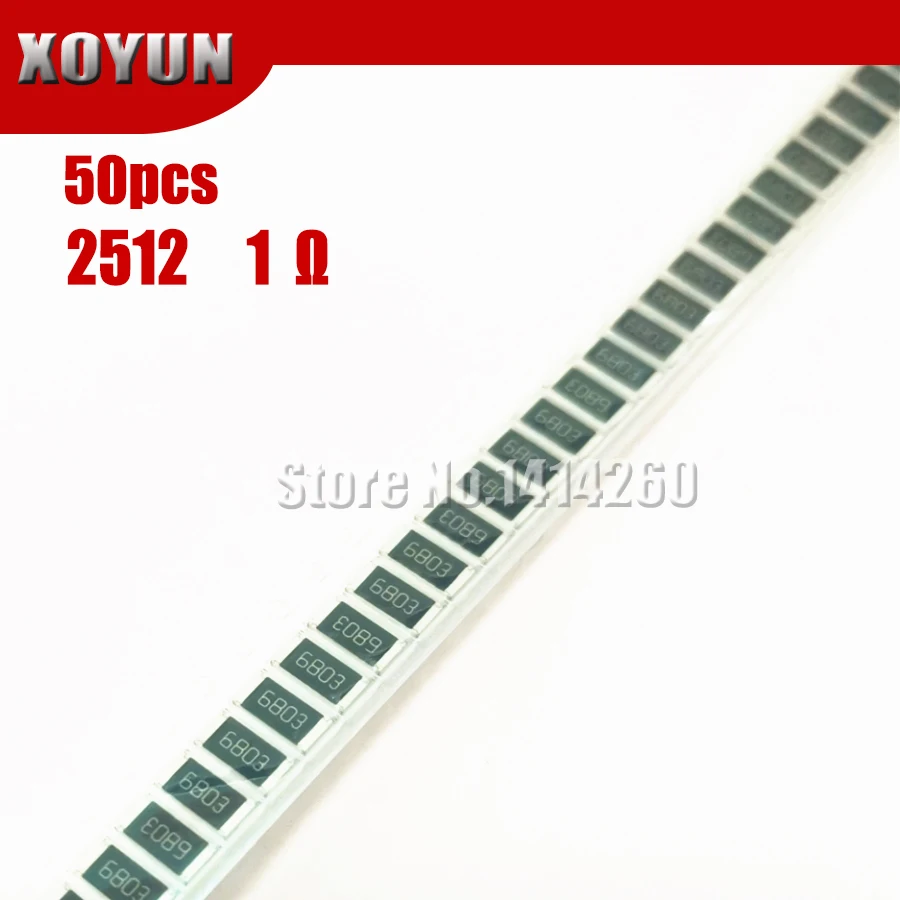 50 шт. 2512 SMD резистор 5% 1 ohm 1 ватт) 1R