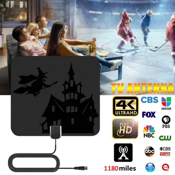 

1180 Miles 4K Digital HDTV Indoor TV Antenna with Amplifier Signal Booster TV Radius Surf Fox Antena HD TV Antennas Aerial