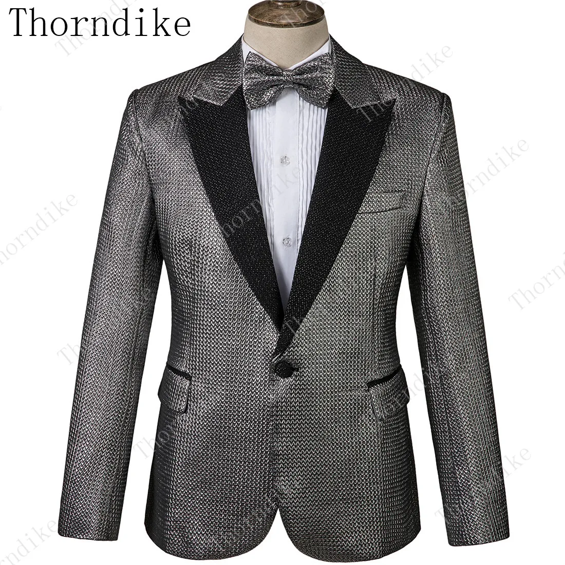 Trajes Para Hombre Slim Fit мужской костюм для свадьбы на заказ из 2 предметов мужские костюмы с брюками блестящий серый с черным костюмом жениха