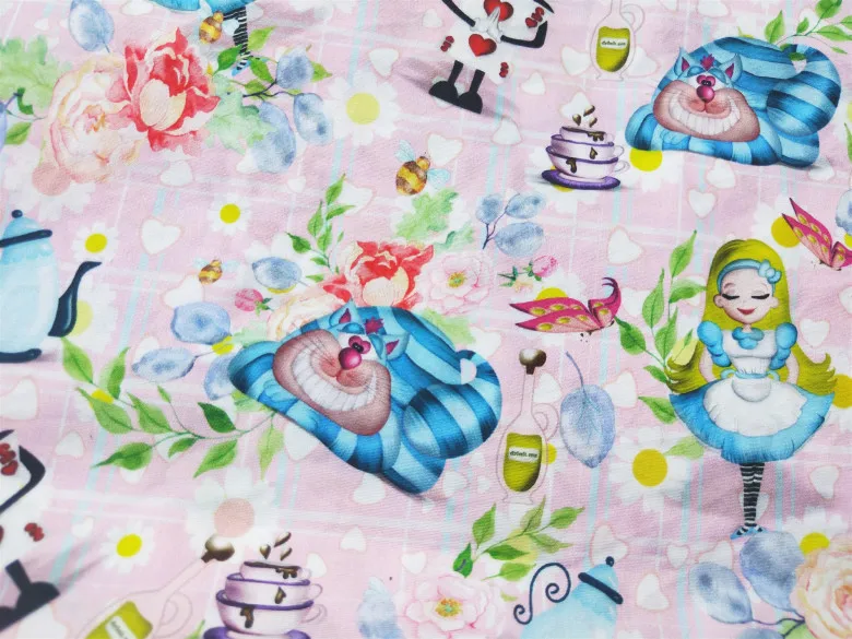 148*50 см кошка Алиса кролик, хлопок, ткань для девочек, детская одежда сделай сам, ручная работа, постельные принадлежности, домашняя одежда, пижама, юбка, одеяло