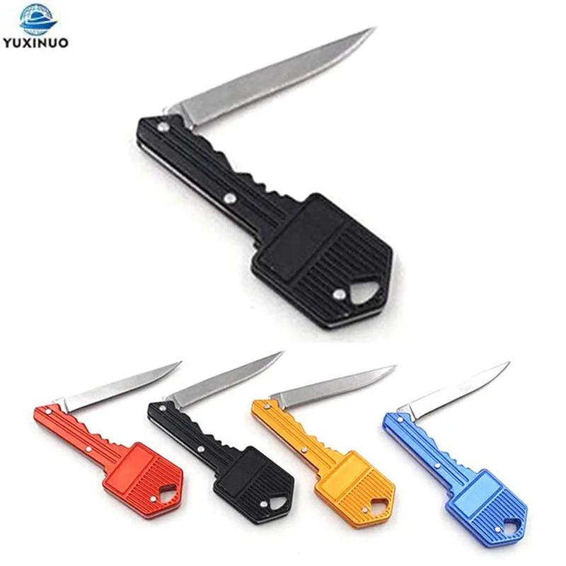 Mini Keyring Key Knife Multi Fruit Blade Keychain Fold Pocket Camp Peeler Letter Open Peeling Outdoor Survive Folable | Дом и сад