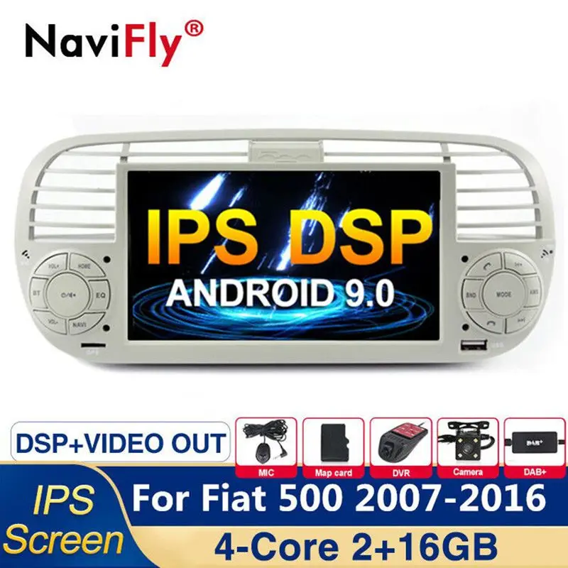 

Free shipping! IPS DSP Android 9.0 Car dvd radio audio multimedia player for Fiat 500 2007-2016 GPS Navigation WIFI 4G RDS BT SD