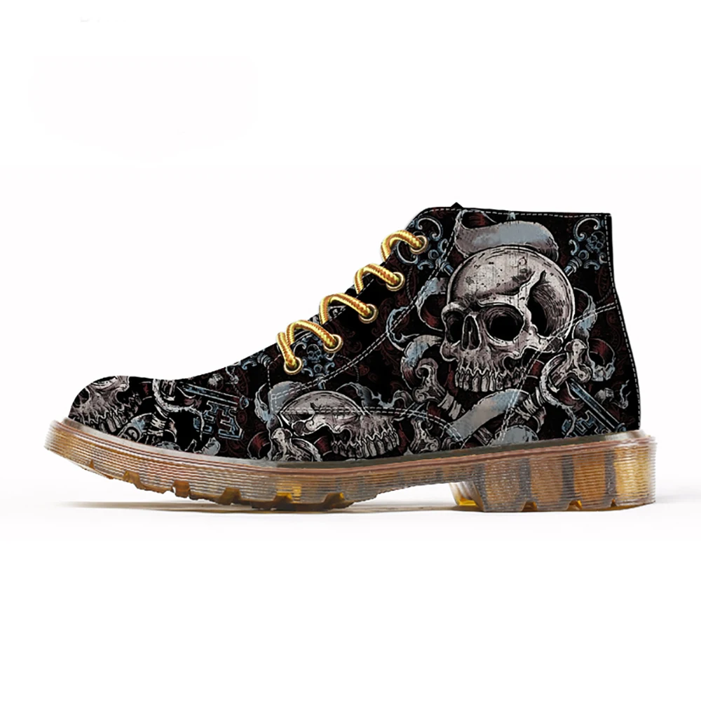 FIRST-DANCE-Fashion-Mens-Skull-Shoes-For-Men-Martins-Shoes-Skeleton-Print-Black-Nice-Ankle-Shoes (2)