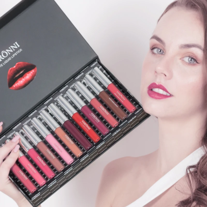 

2pcs/lot Ultra Matte Velvet Sexy Lipgloss Set Cosmetic Lip Waterproof Long Lasting Lip Stick Moisturizer Lipstick Makeup Tint