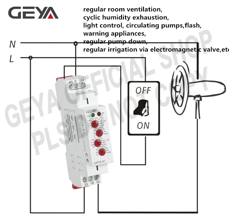 GEYA GRT8-S реле цикла 12 В таймер цикла 16А электронное реле повтора 24 В реле переменного тока 220 В реле переменного тока