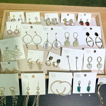 

30 Paris/lot novelty fashion women alloy earring lot vintage style cool design women jewelry earring wholesale 200731-14