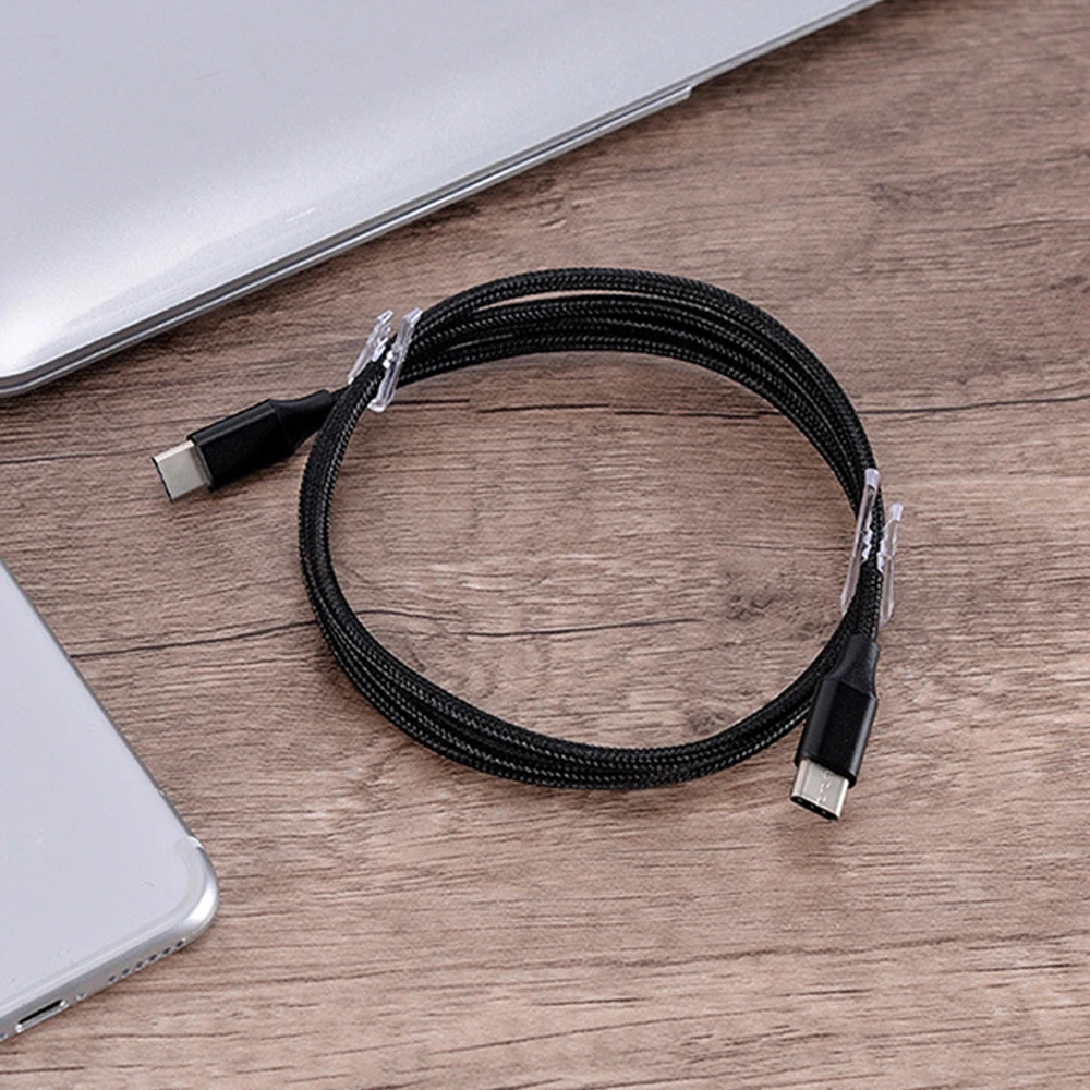 Черный Xnyocn 3A USB2.0 type-C к type-C PD зарядное устройство зарядный кабель для передачи данных USB C для iPad Pro для Macbook для Xiaomi huawei power Bank и т. д - Цвет: Черный