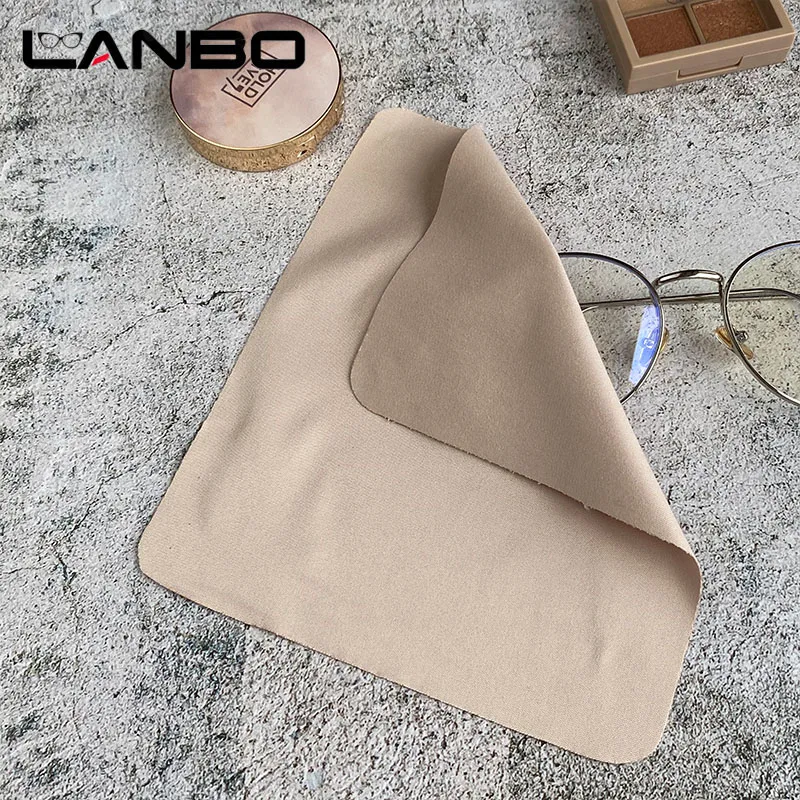 LANBO 갈색 안경 청소 천, 안경 액세서리, 마이크로 화이버 천, 카메라 렌즈 청소, 175mm X 145mm, 100 개