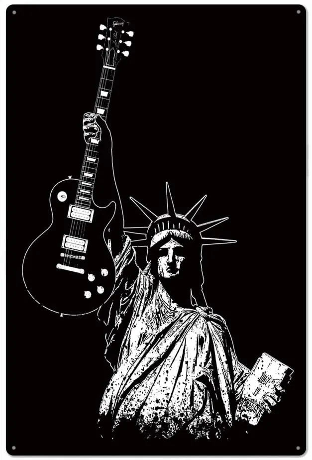 

Humor Retro Design The Statue of Liberty Tin Metal Signs Wall Art|Thick Tinplate Print Poster Wall Decoration