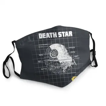 

Star Wars Death Star Schematics Non-Disposable Mouth Face Mask Dust Protection Cover Respirator Mouth Muffle