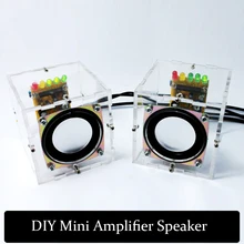 Электронные компоненты мини усилитель динамик DIY Набор динамик с акриловым чехол компьютерный аудио